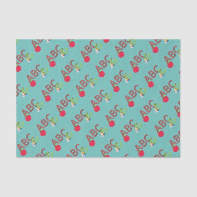 Papier Mousseline Vers de livre ABC (Recto)