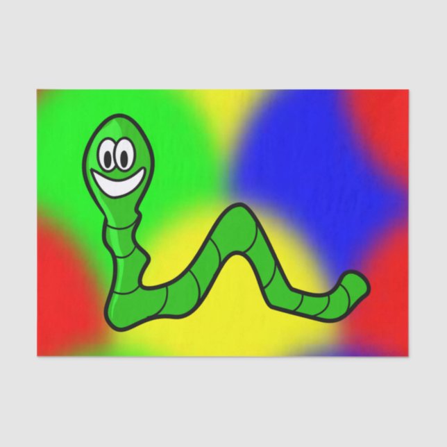 Papier Mousseline Vers en papier de tissu décoratif (Recto)