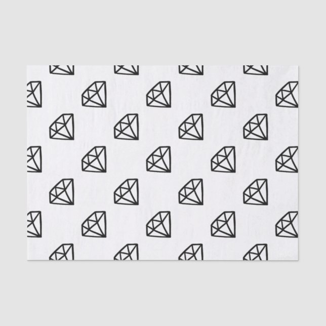 Papier Mousseline Version noire et blanche de diamant (Recto)