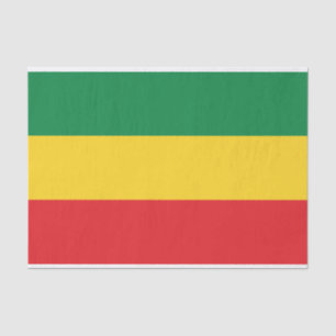 Papier Mousseline Vert, or (jaune) et drapeau de couleurs rouges