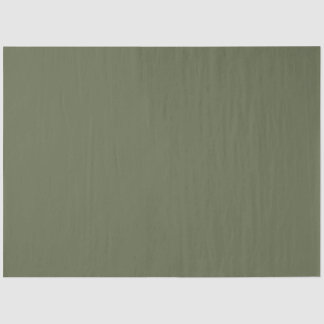 Papier Mousseline Vert Sage foncé Élégant Neutre Solide Couleur Plai