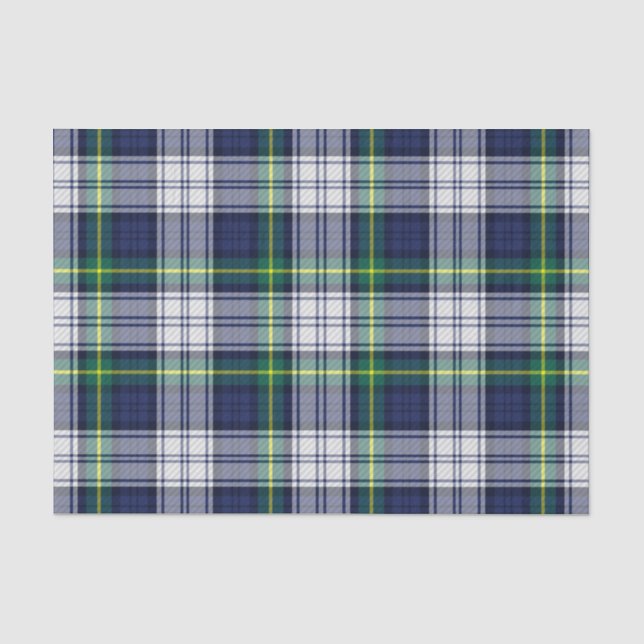 Papier Mousseline Vert Tartan Plaid (Recto)
