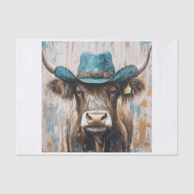 Papier Mousseline Vibes de vache Highland9 (Recto)