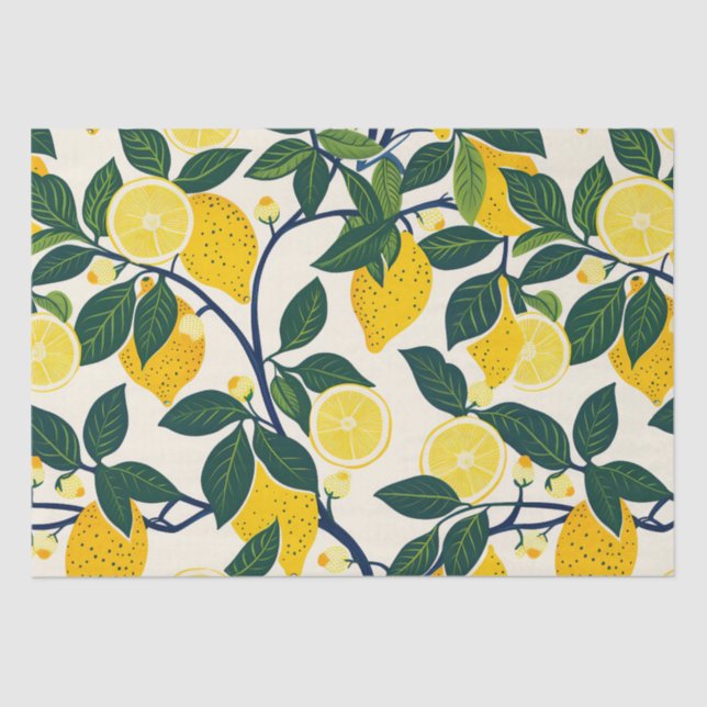 Papier Mousseline Vibrant Lemon Grove (Recto)