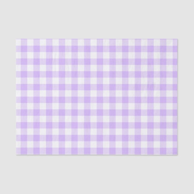 Papier Mousseline Vichy Lavande (Recto)