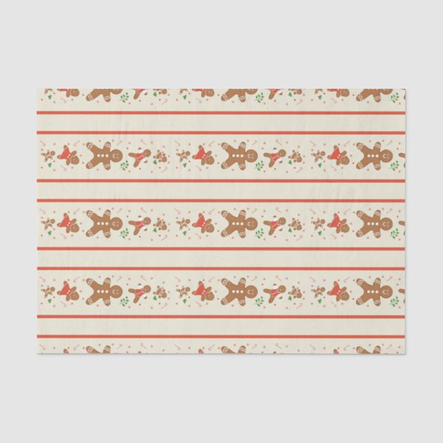 Papier Mousseline Vickie’s Gingerbread Parade-Cream Tissue Paper (Recto)