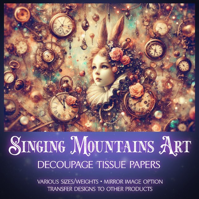 Papier Mousseline Victorian Fairytale Vintage Alice (Créateur téléchargé)