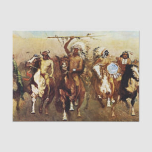 Papier Mousseline "Victory Dance" Western Art de Frederic Remington