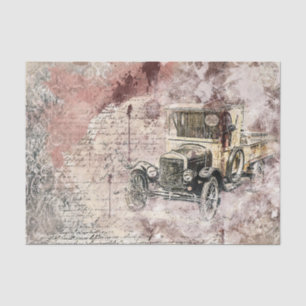 Papier Mousseline Vieille voiture ancienne découpage victorien 