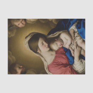 Papier Mousseline Vierge à l'enfant par Giovanni Battisti da Salvi
