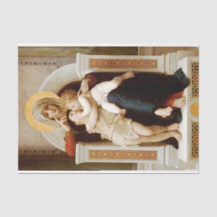 Papier Mousseline Vierge avec enfant & Jean le Baptiste, Bouguereau