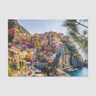 Papier Mousseline Village pittoresque, Cinque Terre, Ligurie, Italie