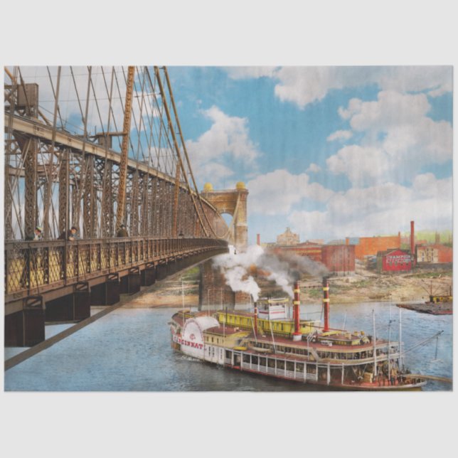 Papier Mousseline Ville - Cincinnati, OH La ville de Cincinnati 1906 (Recto)