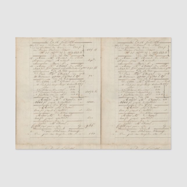 Papier Mousseline Vin français n° 01 (Recto)