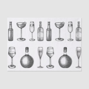 Papier Mousseline Vin vintage