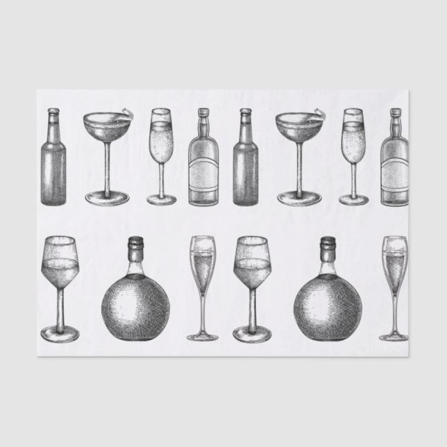 Papier Mousseline Vin vintage (Recto)