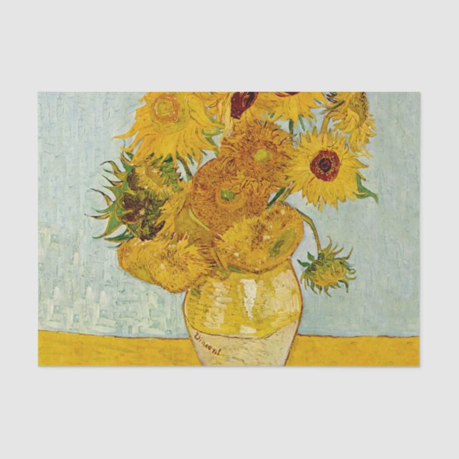 Papier Mousseline Vincent Van Gogh 12 Tournesols Impressionniste (Recto)