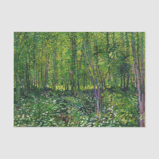 Papier Mousseline Vincent Van Gogh Arbres Et Sous-Croissance (Recto)
