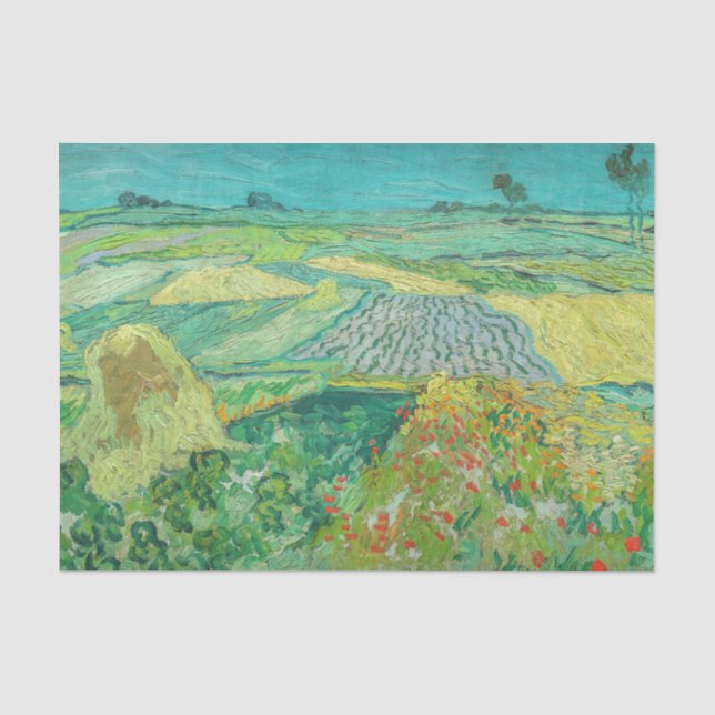 Papier Mousseline Vincent van Gogh - Champs de blé près d'Auvers (Recto)