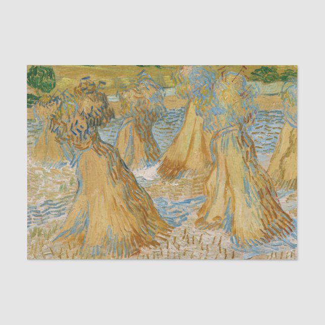 Papier Mousseline Vincent van Gogh - Chênes du blé (Recto)