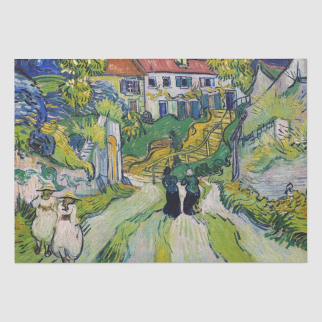 Papier Mousseline Vincent van Gogh - Escalier à Auvers (Recto)