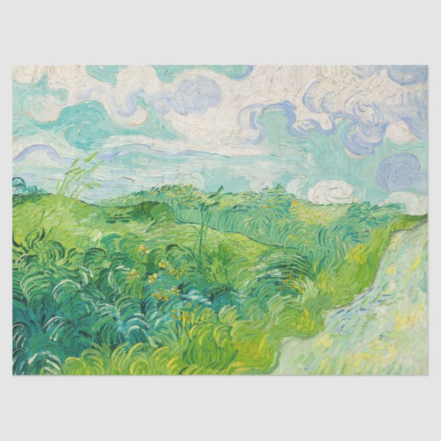 Papier Mousseline Vincent van Gogh - Green Wheat Field, Auvers (Recto)