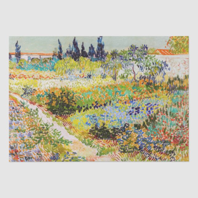 Papier Mousseline Vincent van Gogh - Jardin à Arles (Recto)