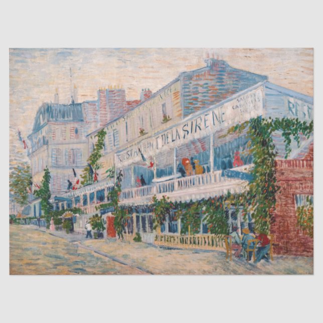 Papier Mousseline Vincent van Gogh - Le Restaurant de la Sirene (Recto)