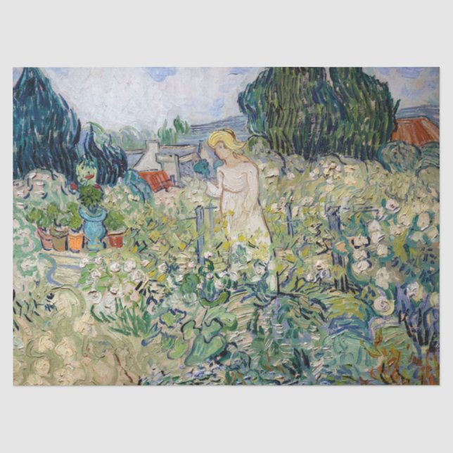 Papier Mousseline Vincent van Gogh - Miss Gachet dans son jardin (Recto)