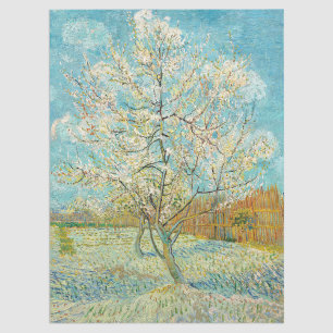 Papier Mousseline Vincent van Gogh - Poche rose en fleurs