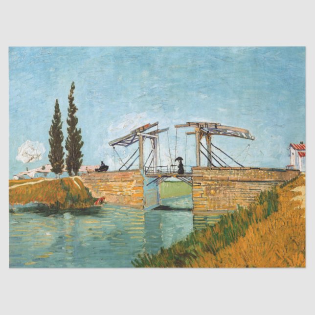 Papier Mousseline Vincent van Gogh - Pont Langlois à Arles #3 (Recto)