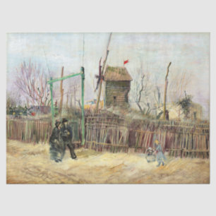 Papier Mousseline Vincent van Gogh - Scène de rue à Montmartre