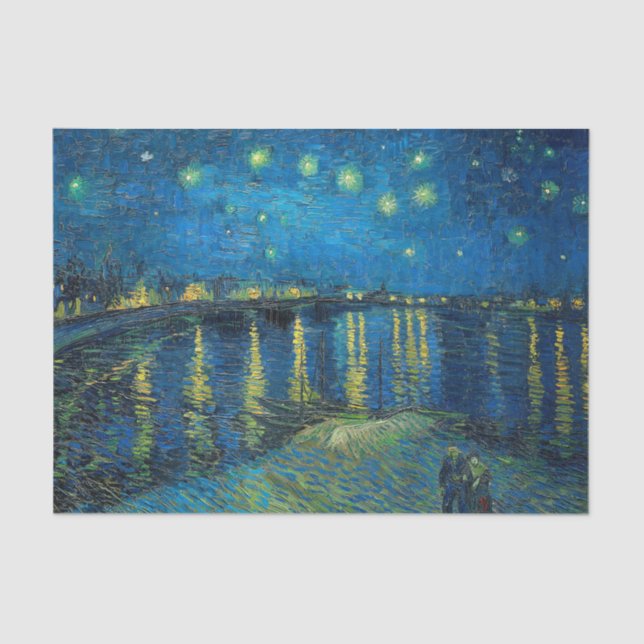 Papier Mousseline Vincent Van Gogh Starry Night Over the Rhone (Recto)