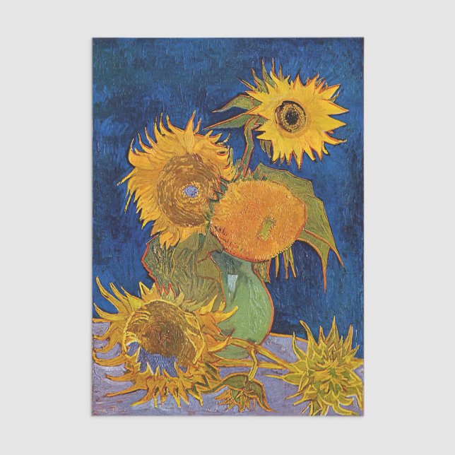 Papier Mousseline Vincent van Gogh - Vase avec cinq tournesols (Créateur téléchargé)