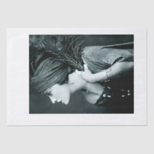 Papier Mousseline Vintage 1920s Fille et Peacock FeatherTissue Papie