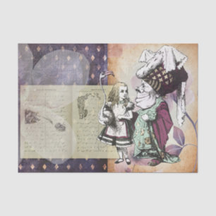 Papier Mousseline Vintage Alice au pays des merveilles