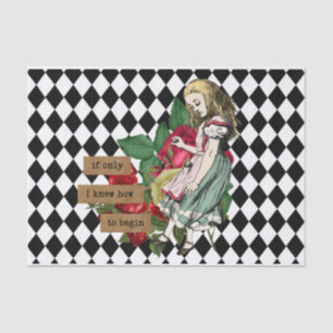 Papier Mousseline Vintage Alice au pays des merveilles
