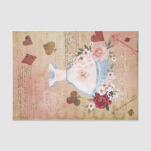 Papier Mousseline Vintage Alice In Wonderland Collage Decoupage