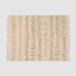 Papier Mousseline vintage ancienne feuille de musique