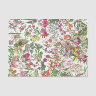 Papier Mousseline Vintage artisanat de découpage fleurie