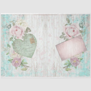 Papier Mousseline Vintage Blue Junk Series Design 4