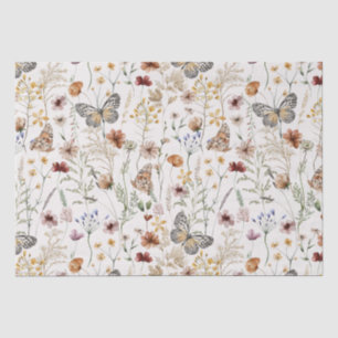 Papier Mousseline Vintage Botanique Floral Petites entreprises Packa