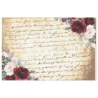 Vintage Bourgogne Blush Rose Old Letter Decoupage