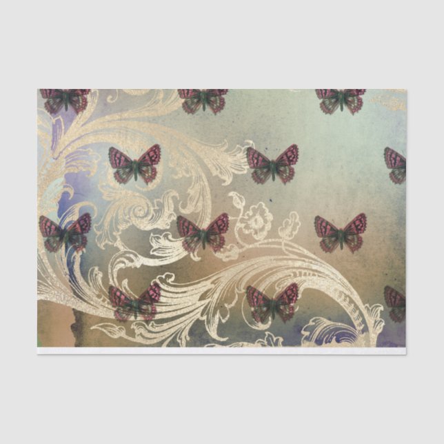 Papier Mousseline Vintage Butterfly (Recto)