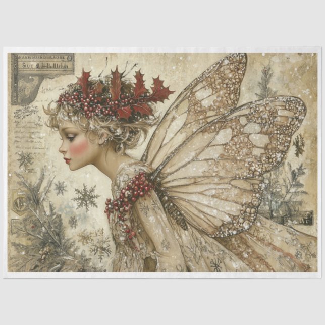Papier Mousseline Vintage Christmas Fairy (Recto)