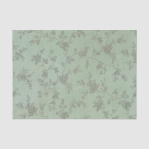 Papier Mousseline Vintage collage floral d'antiquité Papier de tissu