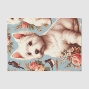 Papier Mousseline Vintage Cute West Highland White Terrier