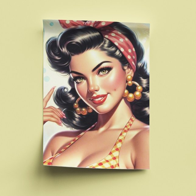 Papier Mousseline Vintage fille de beauté (Créateur téléchargé)