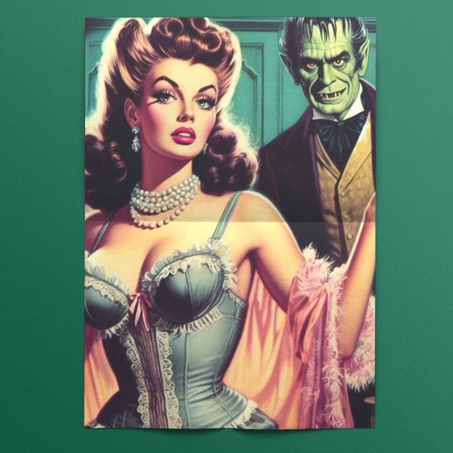 Papier Mousseline Vintage fille vampire (Créateur téléchargé)