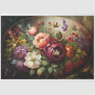 Papier Mousseline Vintage Floral.